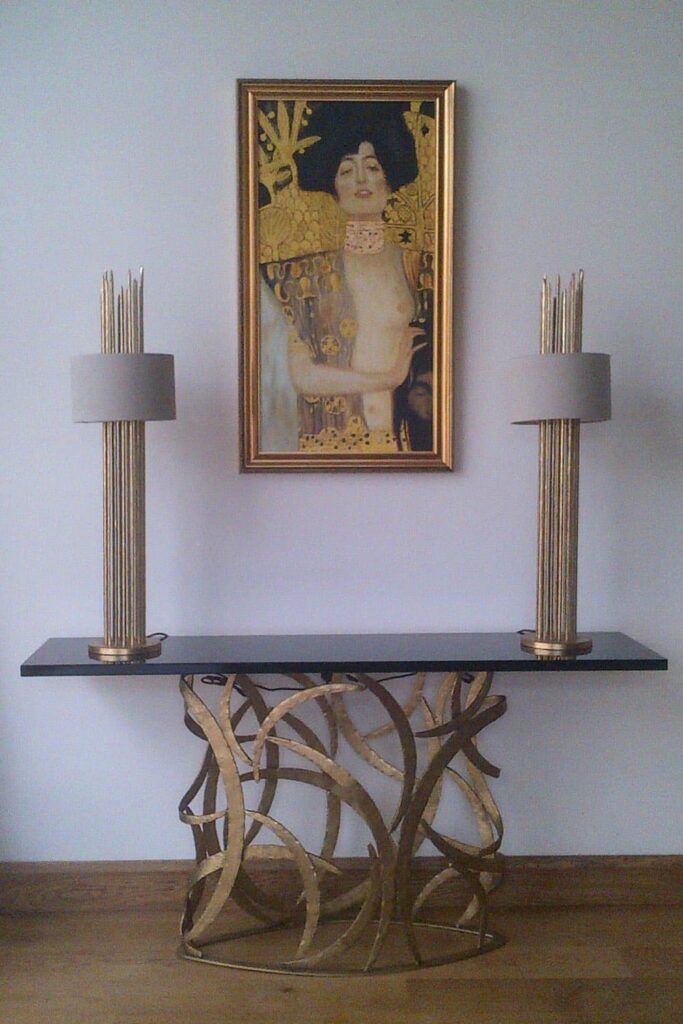 Grade II Listed Converted Old School House console table with granite top-twist interiors