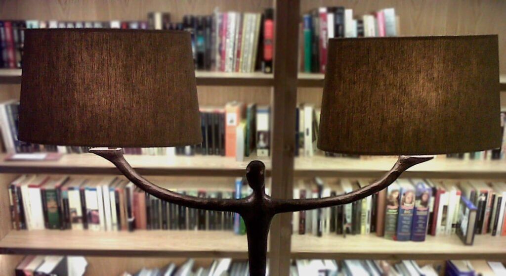 Grade II Listed Converted Old School House-twist interiors Porta Romana lamp