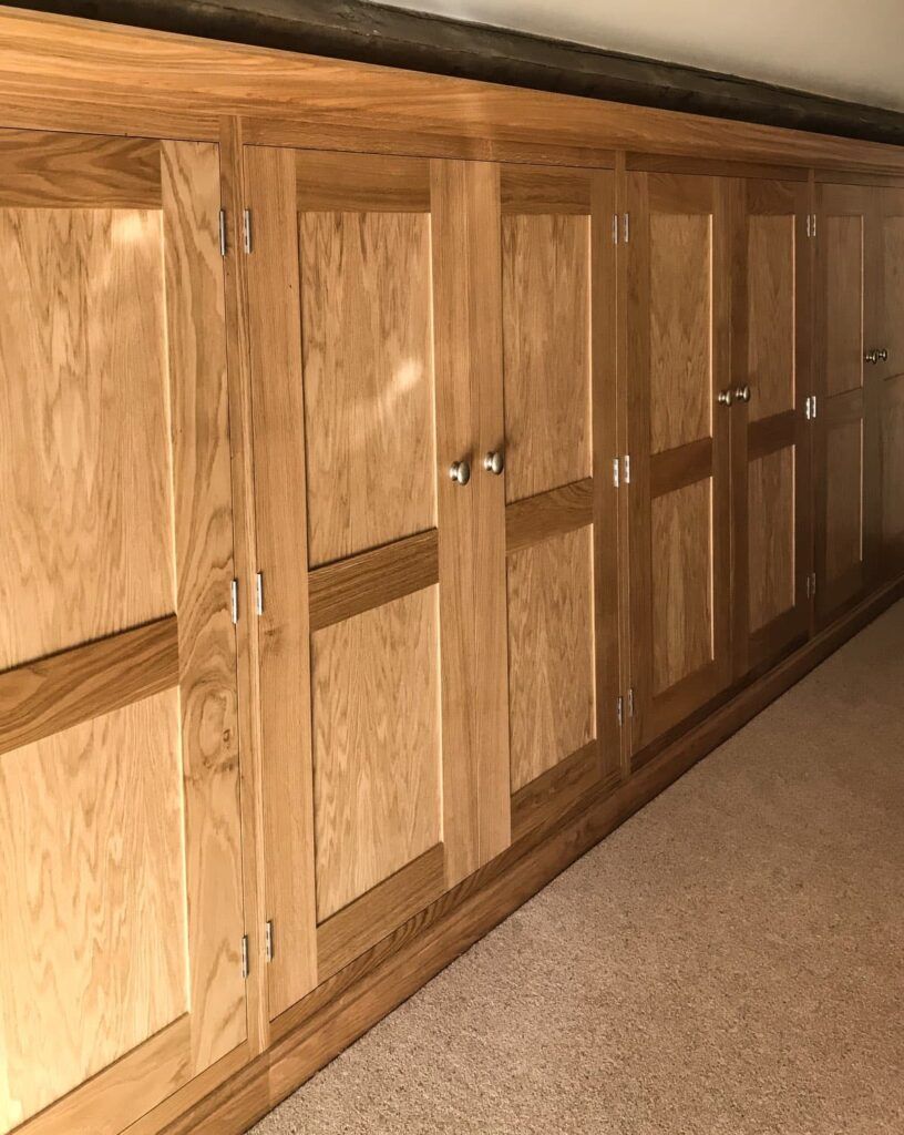 Grade II Listed Converted Old School House-twist interiors bespoke oak fitted wardrobes