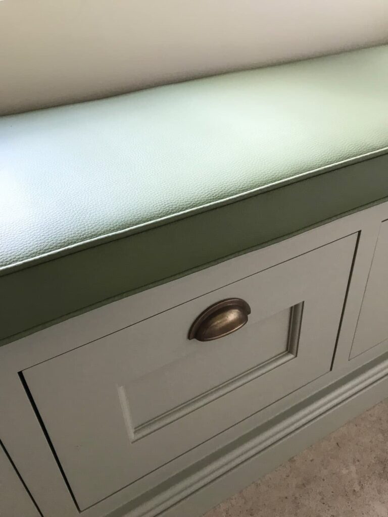Warwickshire country home-Twist Interiors Bootroom seat