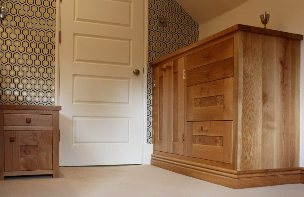 Warwickshire country home boys 1 oak veneer chest of drawers bedroom-twist interiors