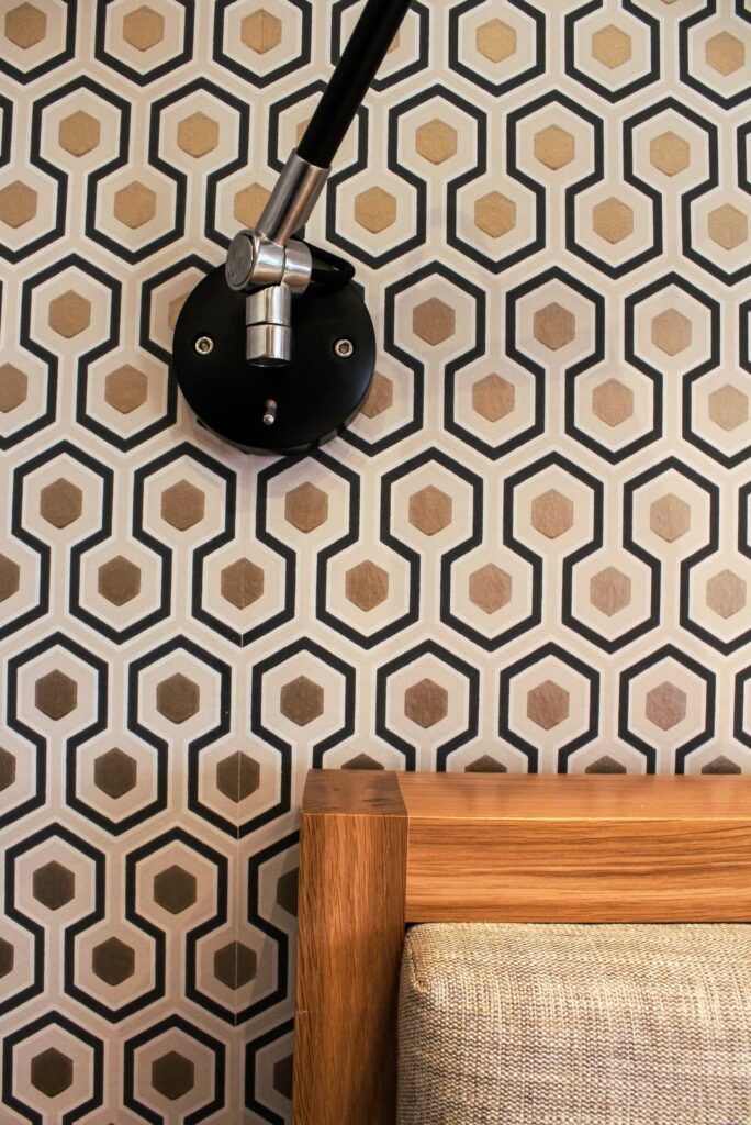 Warwickshire country home boys wallpaper detail bedroom-twist interiors