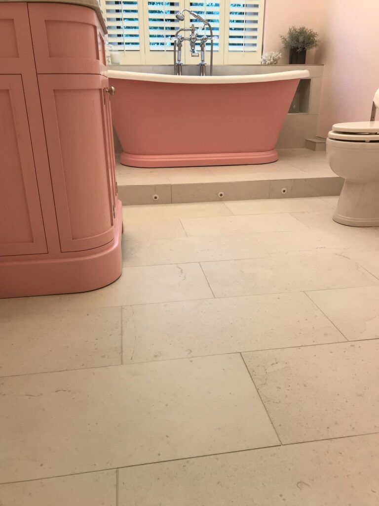 Warwickshire country home pink tiled floor-twist interiors